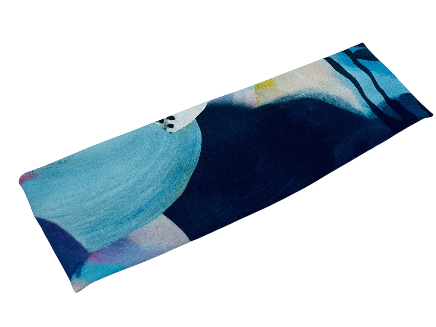 Blue Splatter on Black ORGANIC Headband-Twist or Sport | Sweet Stitch Novelties