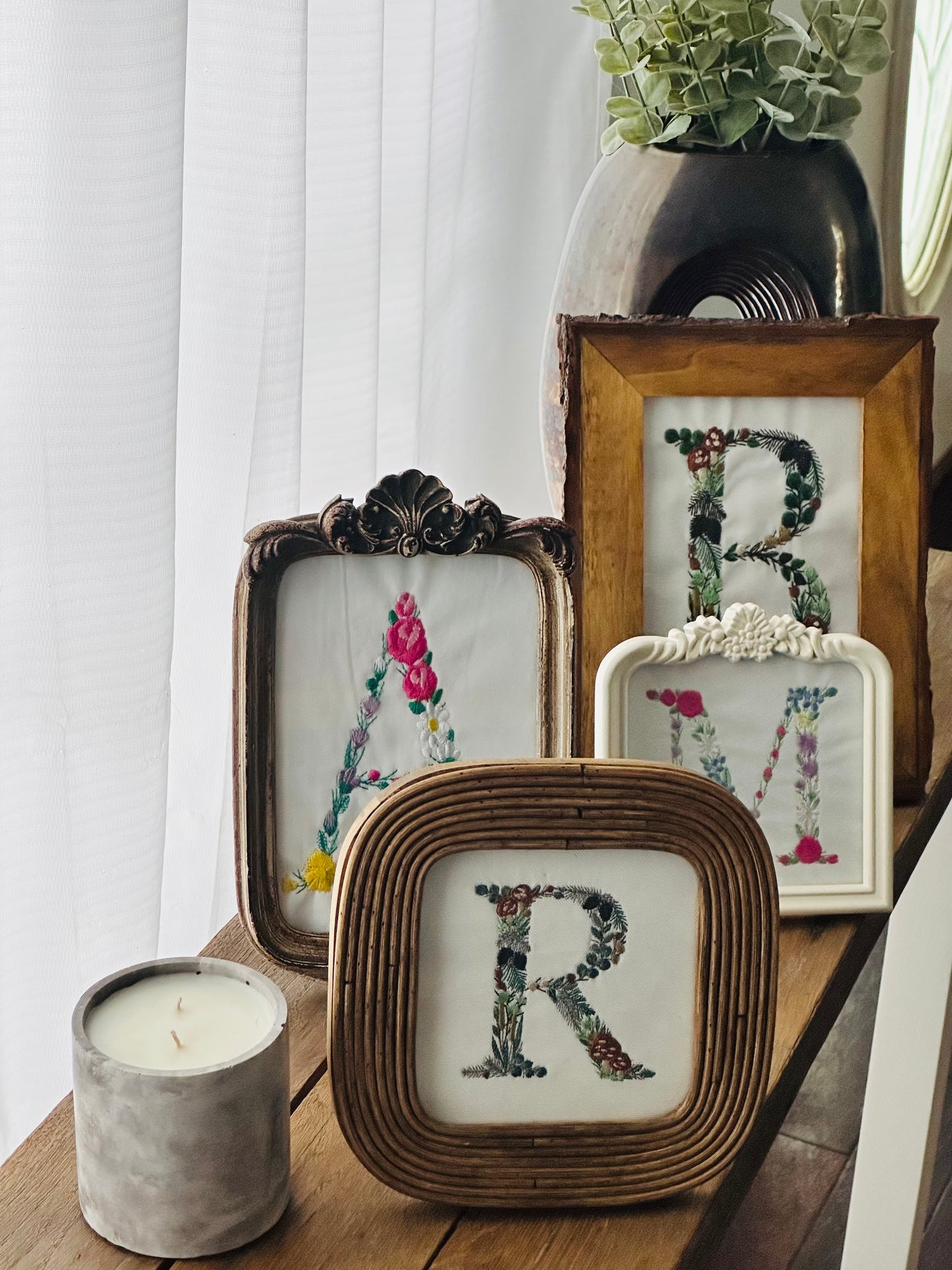 Forest Embroidered Initial