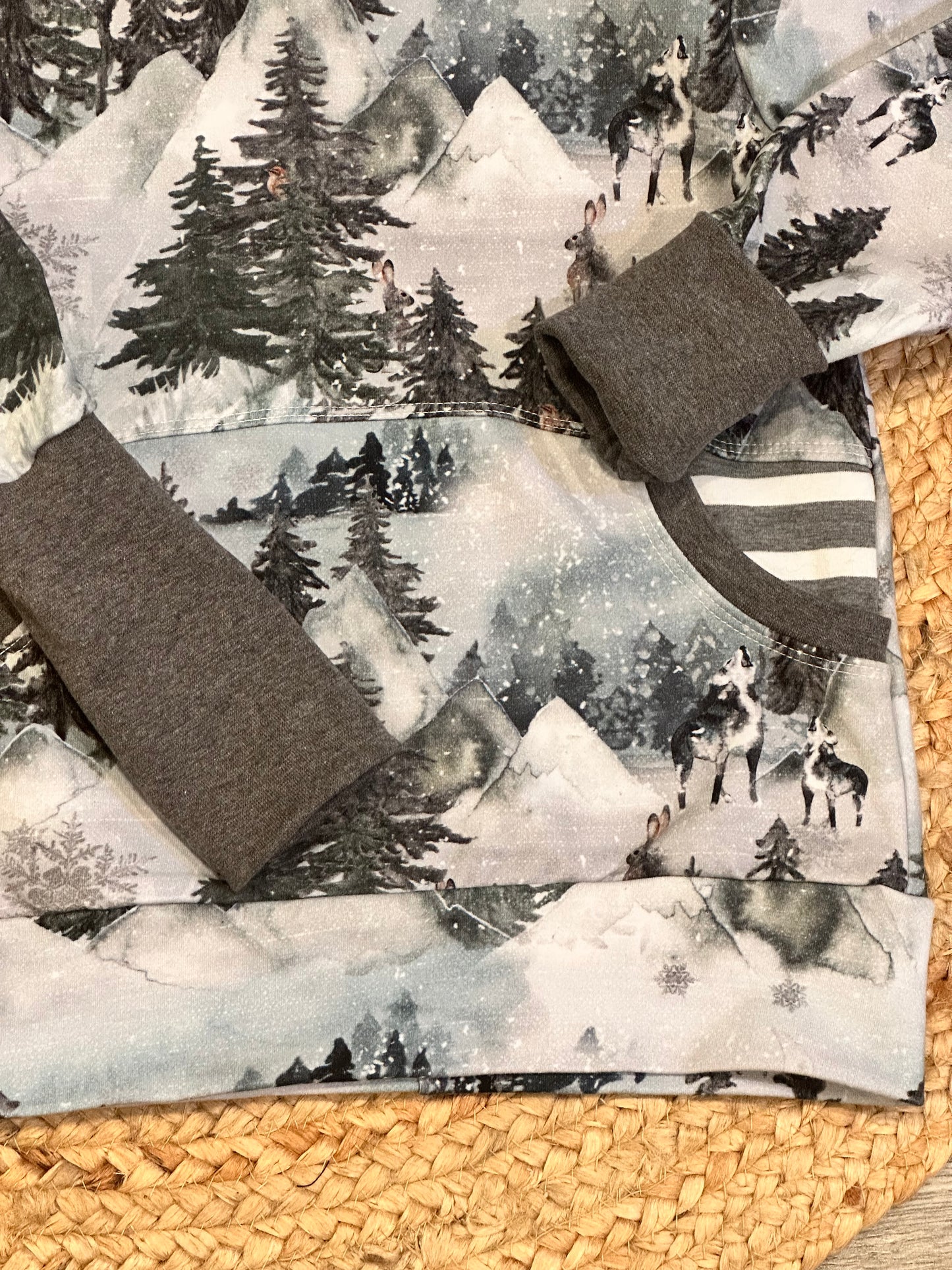 Winter Wildlife Grow With Me Hoodie | Size 3-6Y