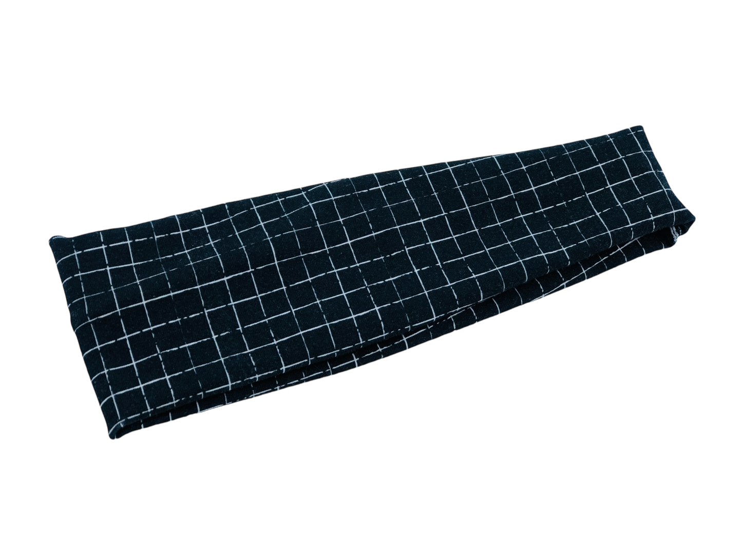 Black Inverted Grids Headband-Twist or Sport | Sweet Stitch Novelties