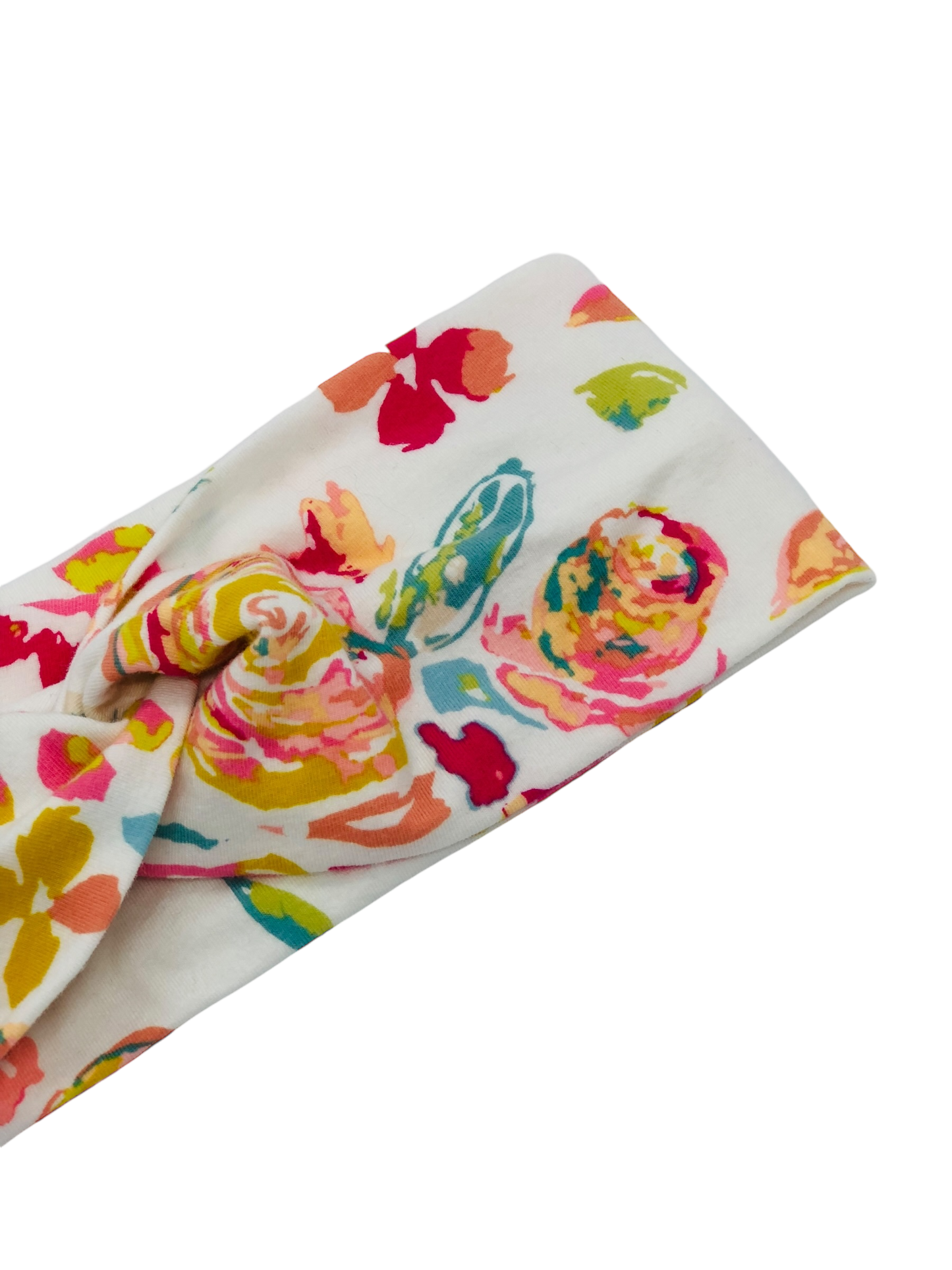 Boho Floral on Cream Headband-Twist or Sport | Sweet Stitch Novelties