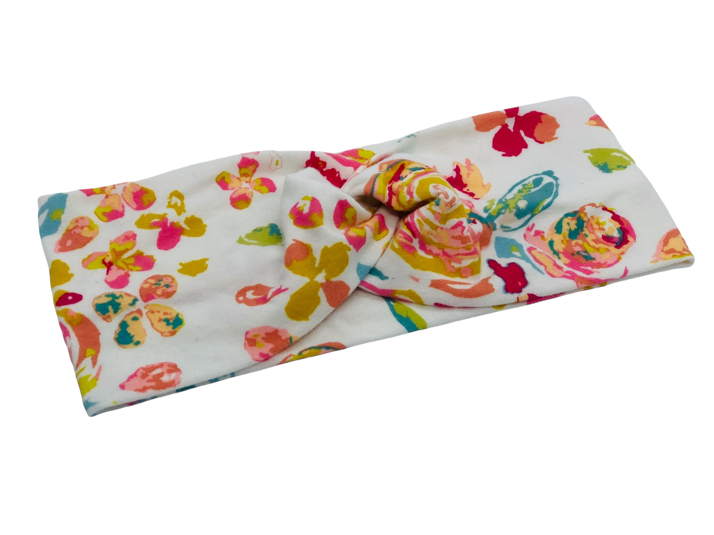 Boho Floral on Cream Headband-Twist or Sport | Sweet Stitch Novelties