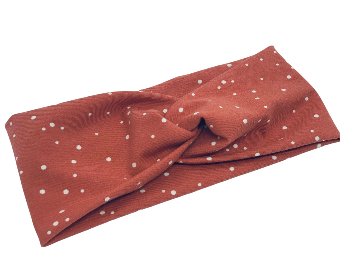 Dotties on Marsala Headband-Twist or Sport | Sweet Stitch Novelties
