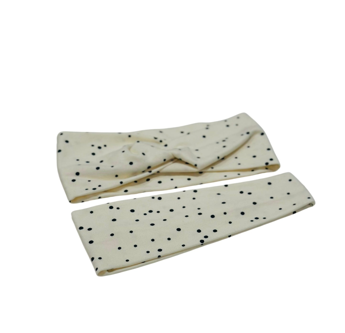 Dotties on Cream Headband-Twist or Sport | Sweet Stitch Novelties