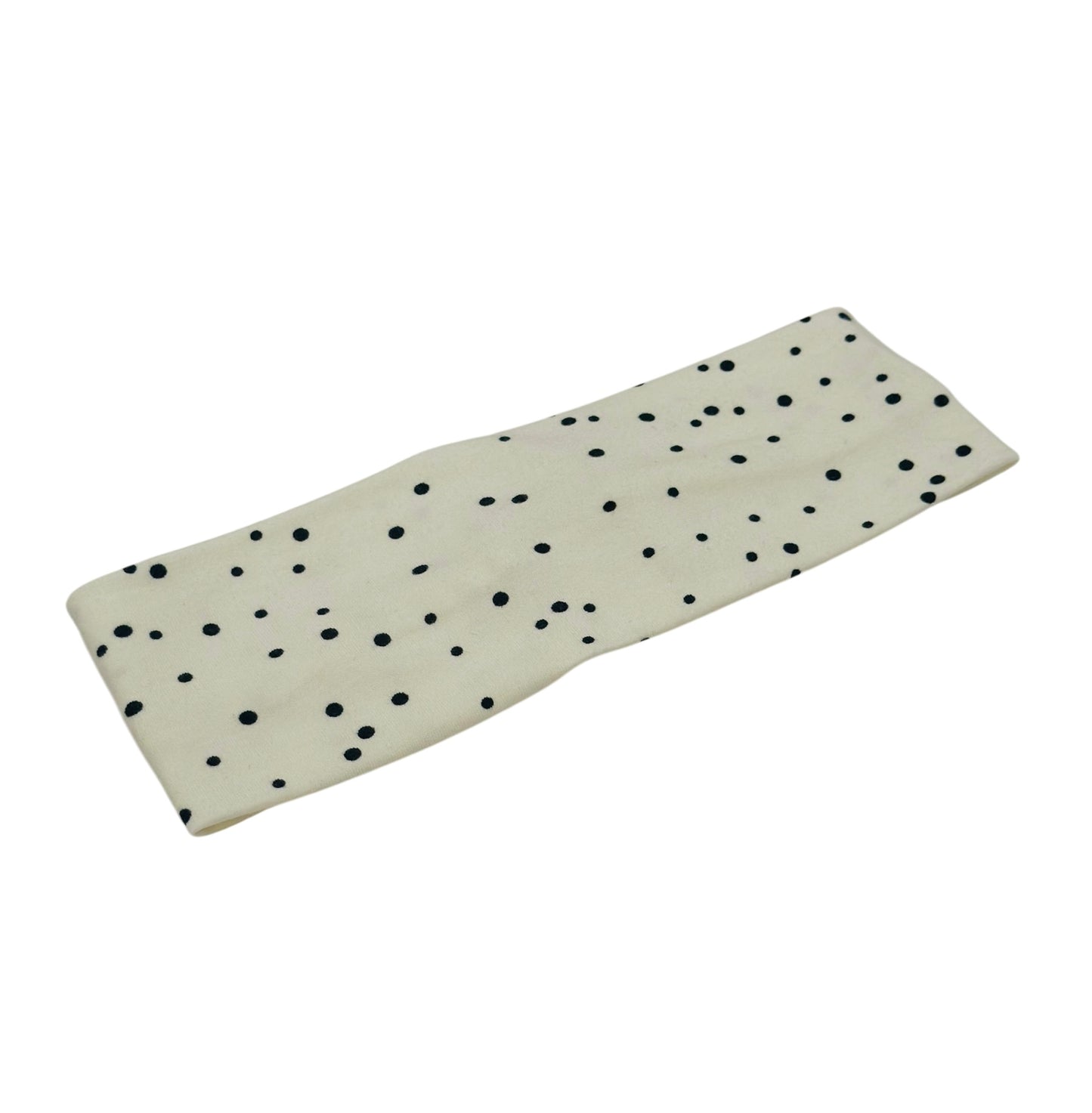 Dotties on Cream Headband-Twist or Sport | Sweet Stitch Novelties