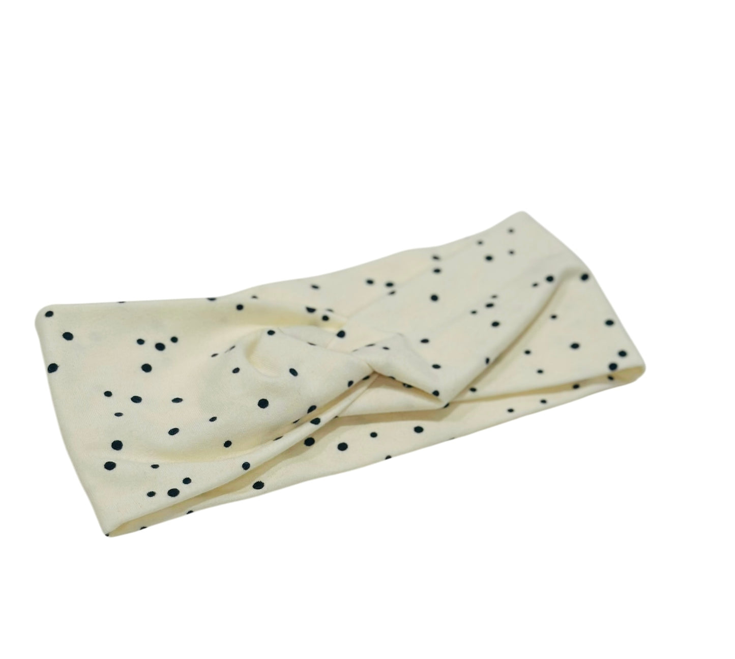 Dotties on Cream Headband-Twist or Sport | Sweet Stitch Novelties