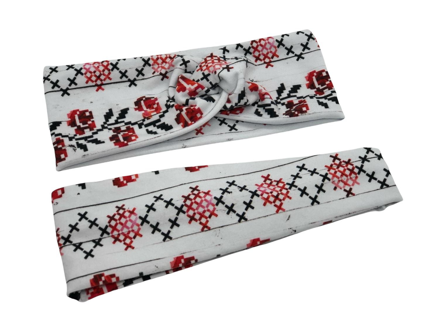 Pixelated Distressed Rose Headband-Twist or Sport | Sweet Stitch Novelties