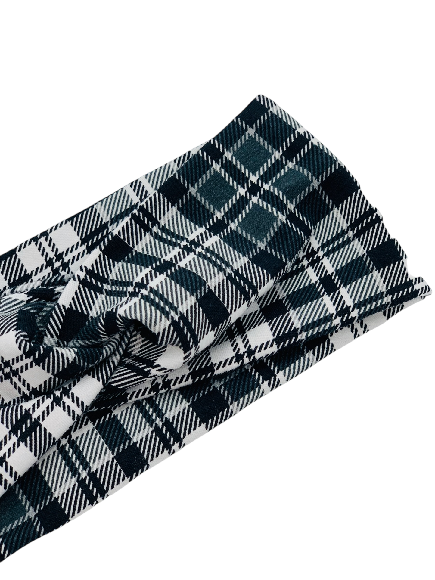 Black and White Plaid Headband-Twist or Sport | Sweet Stitch Novelties