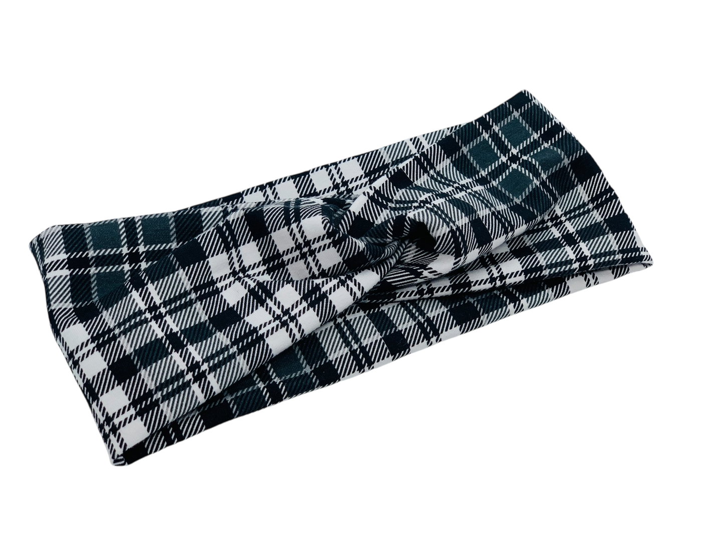 Black and White Plaid Headband-Twist or Sport | Sweet Stitch Novelties