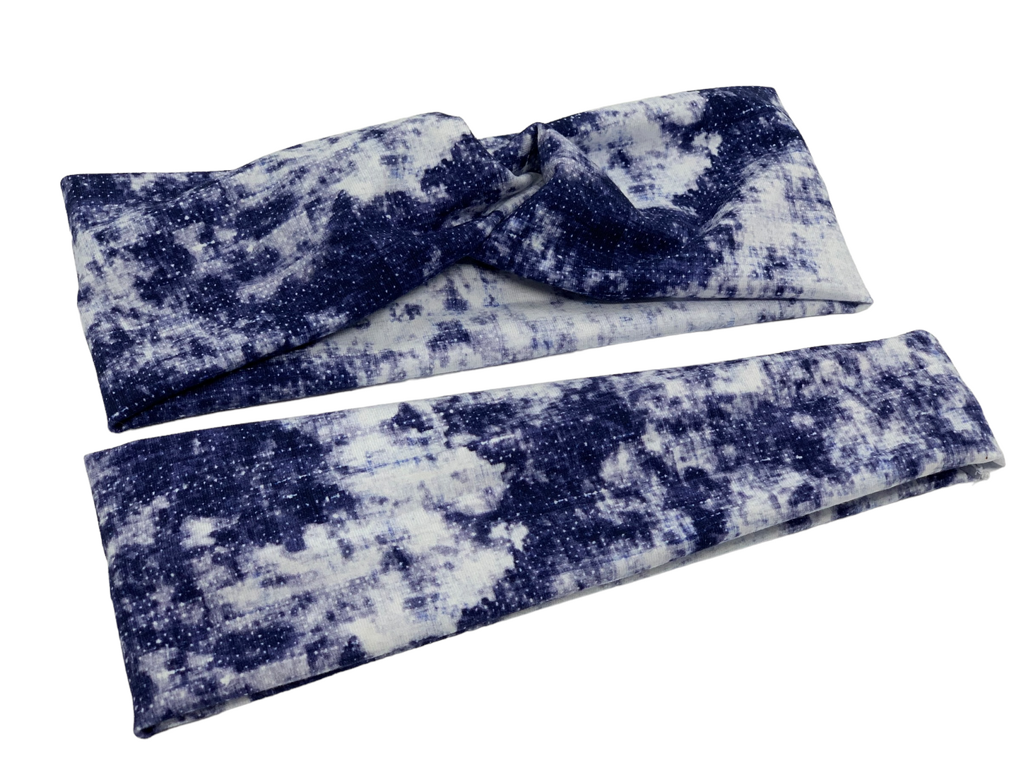 Acid Wash Blue Denim Headband-Twist or Sport | Sweet Stitch Novelties