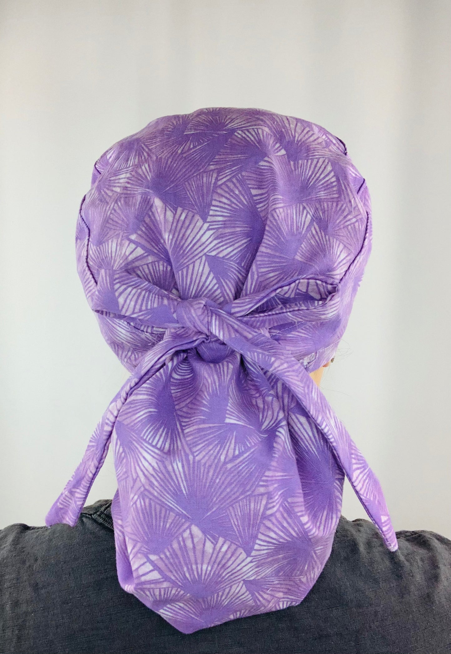 Purple Prisms Ponytail Scrub Cap