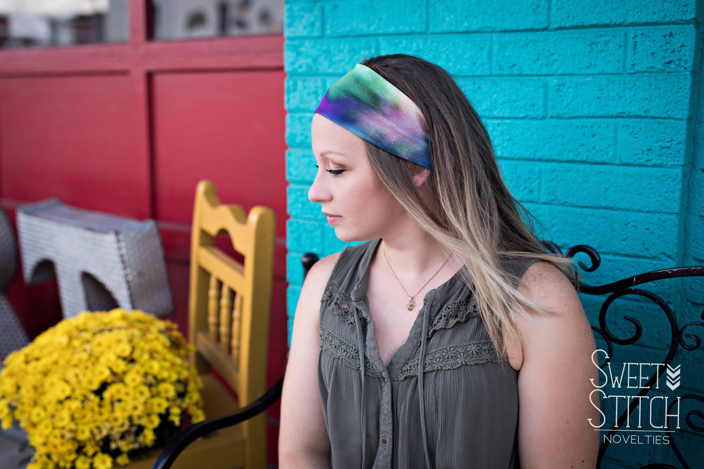 Space Love Headband-Turban Twist and Yoga Styles | Sweet Stitch Novelties - Sweet Stitch Novelties