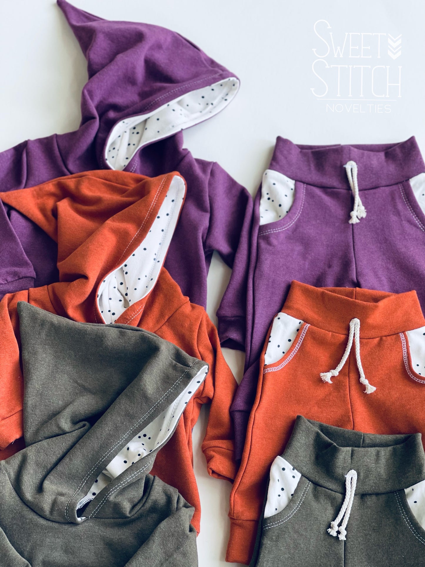 Dot Pixie Hoodie and Jogger Set | Sweet Stitch Novelties