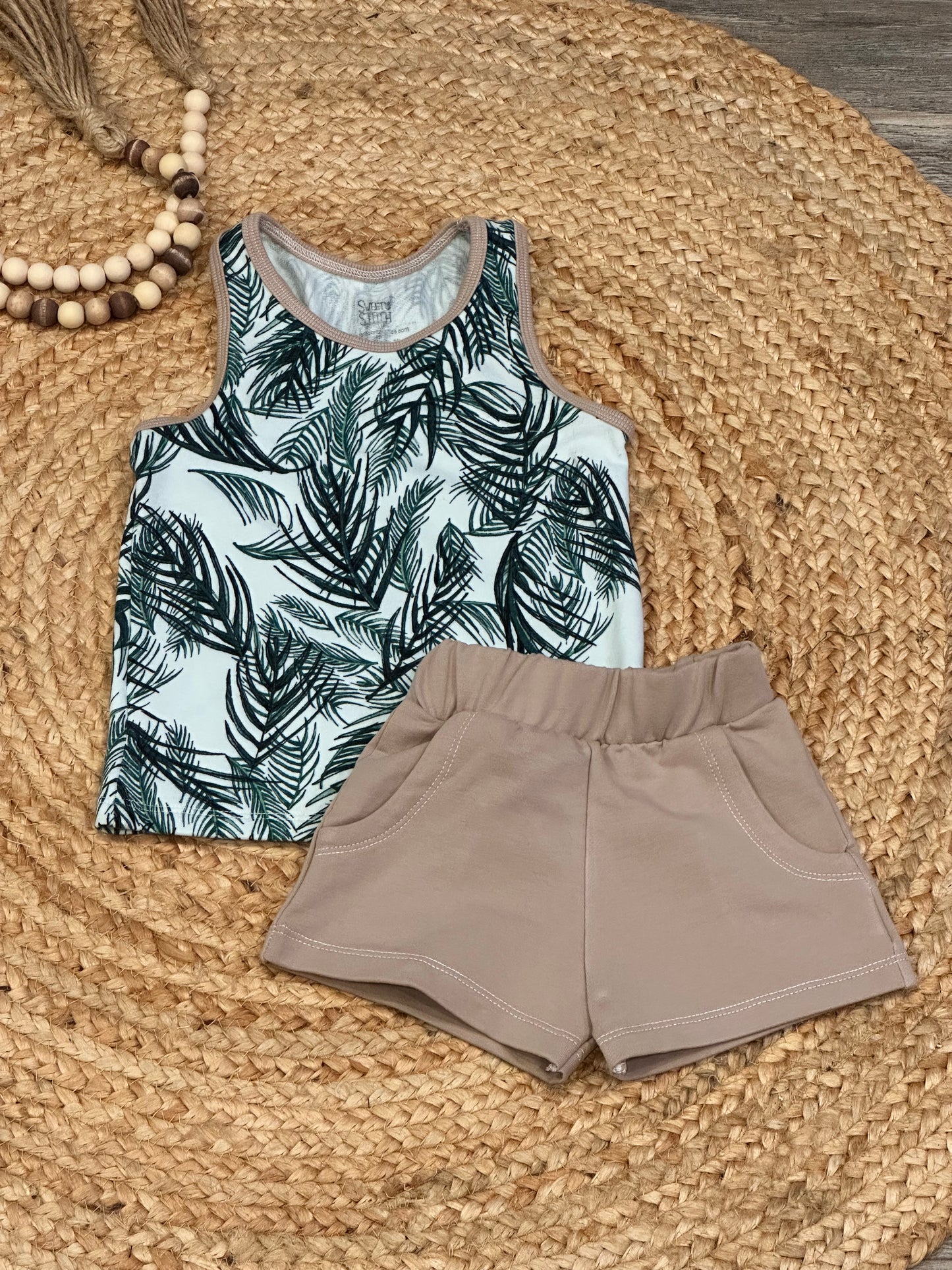 Palm Trees Tank Top and Short Set | Size 18-24m
