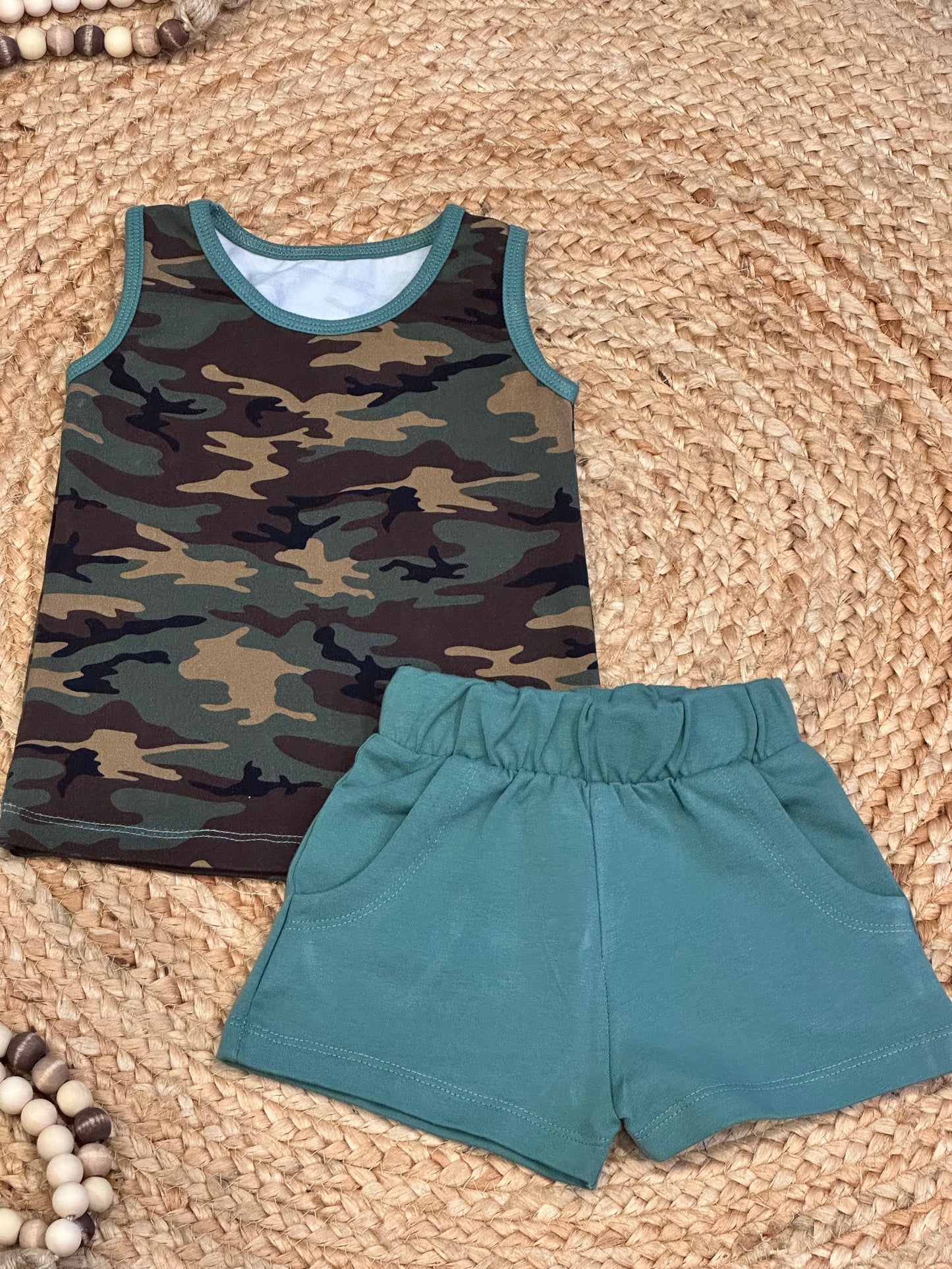 Camo Tank Top and Short Set | Size 18-24m