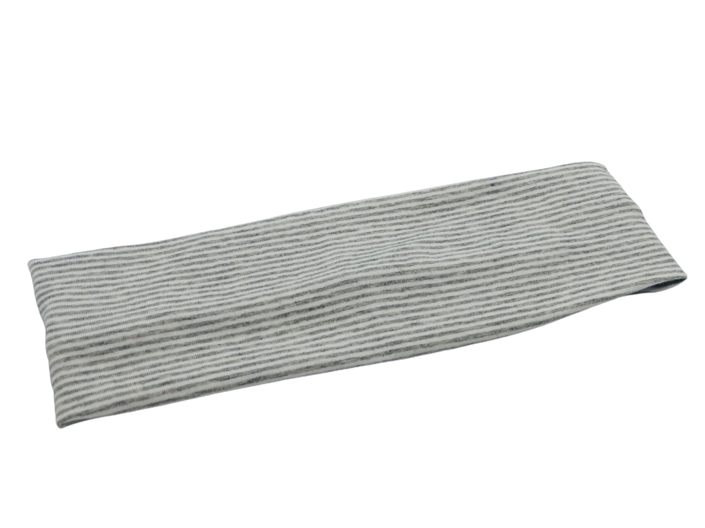 Heather Gray Mini Stripe Headband-Turban Twist and Yoga Styles | Sweet Stitch Novelties