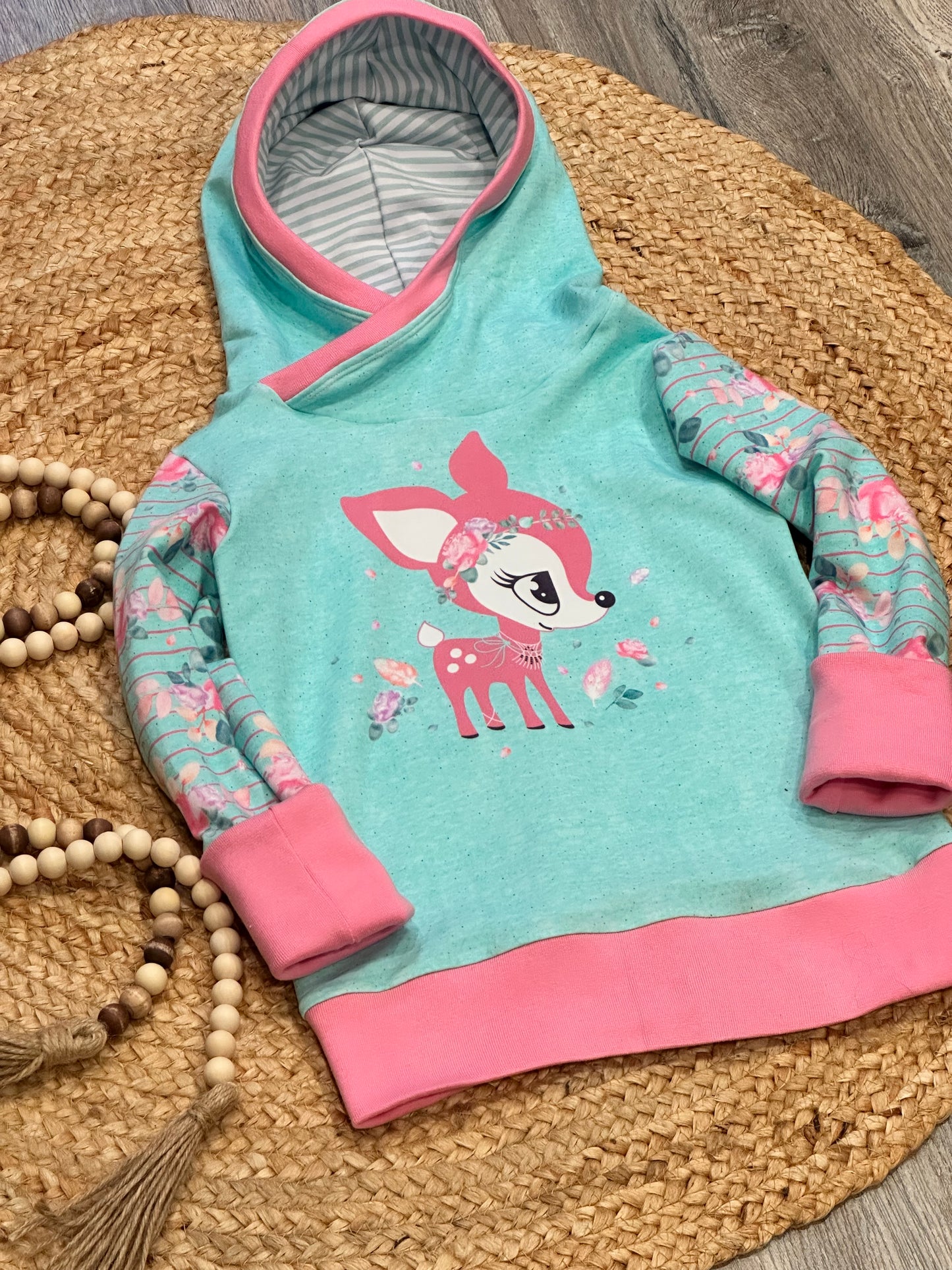 Organic Fawn Grow With Me Hoodie | Size 4-7Y