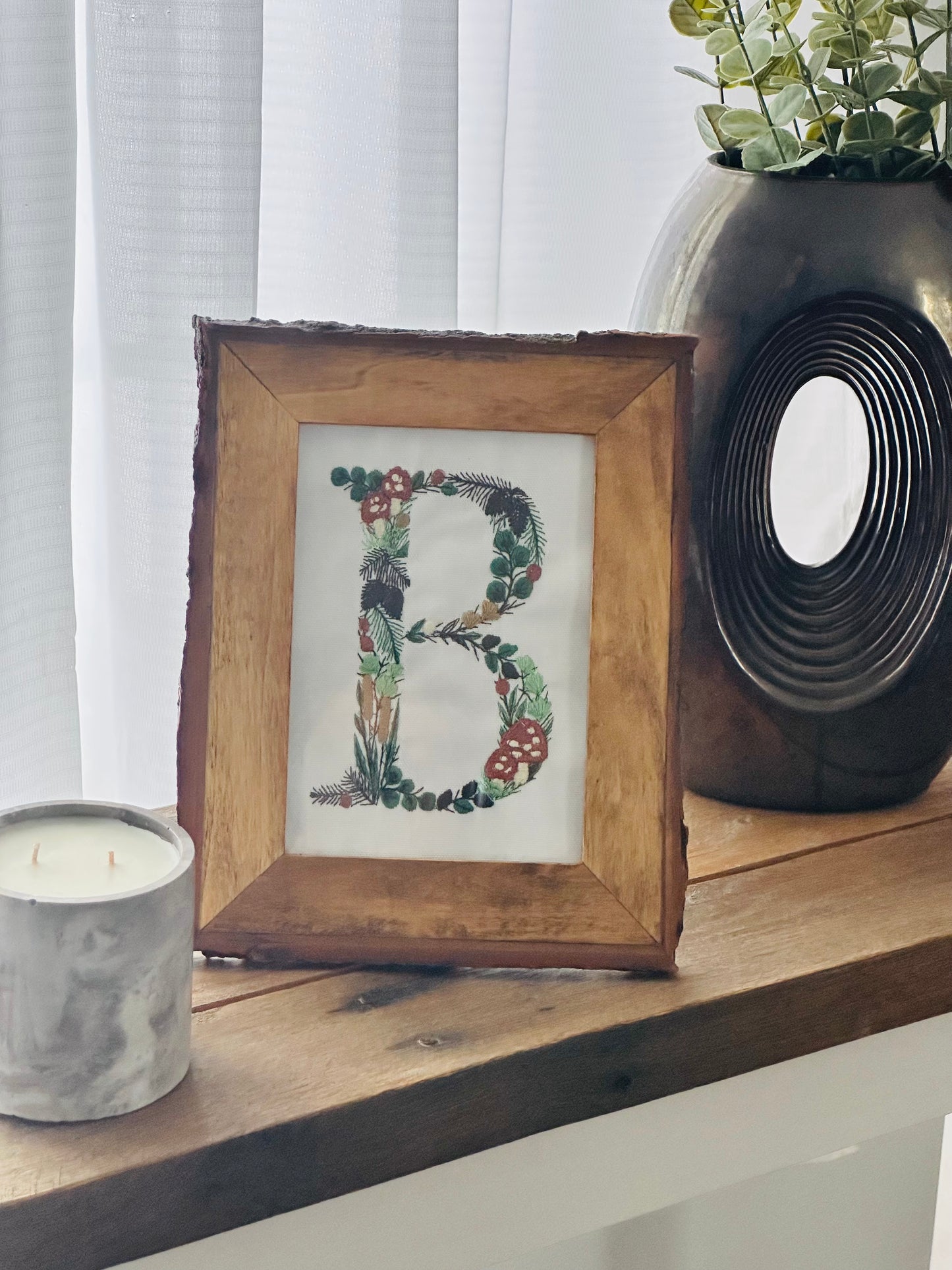 Forest Embroidered Initial