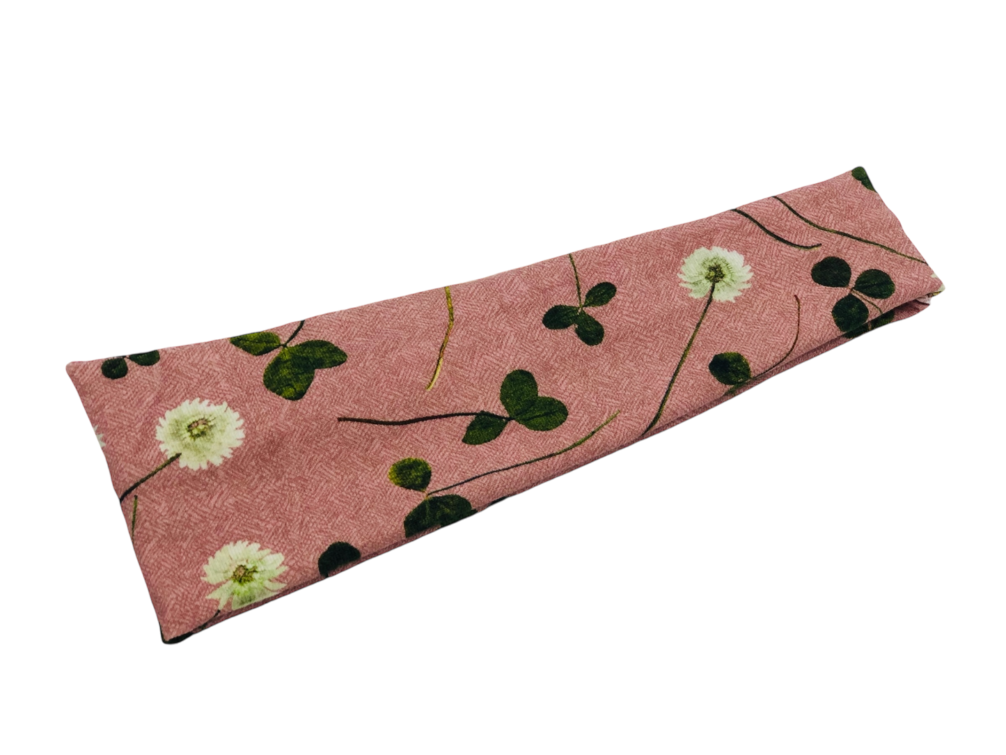 Clover on Pink ORGANIC Headband-Twist or Yoga | Sweet Stitch Novelties