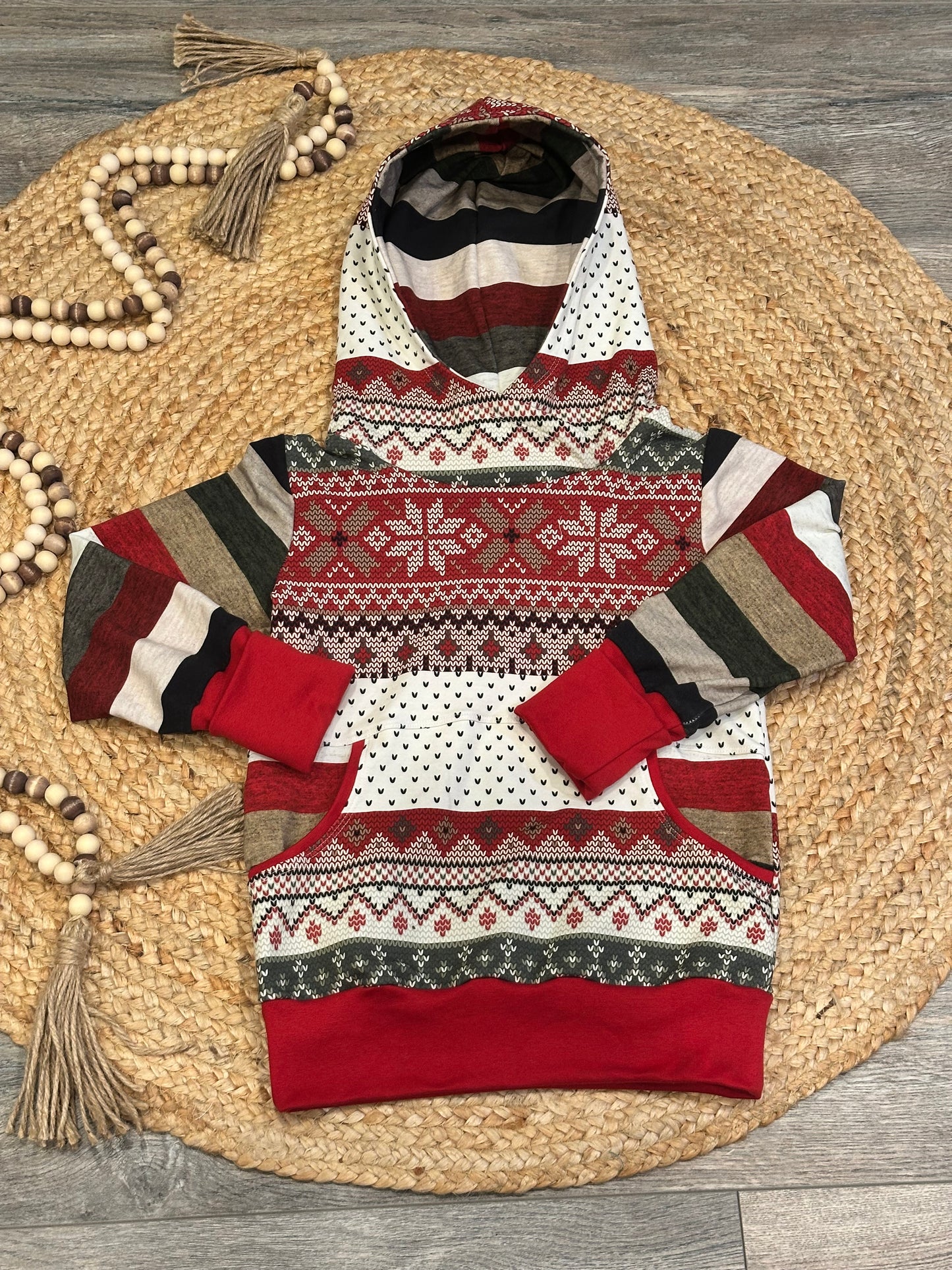 Christmas Sweater Grow With Me Hoodie and Pullover| Size 6-9Y, Size 7-10Y