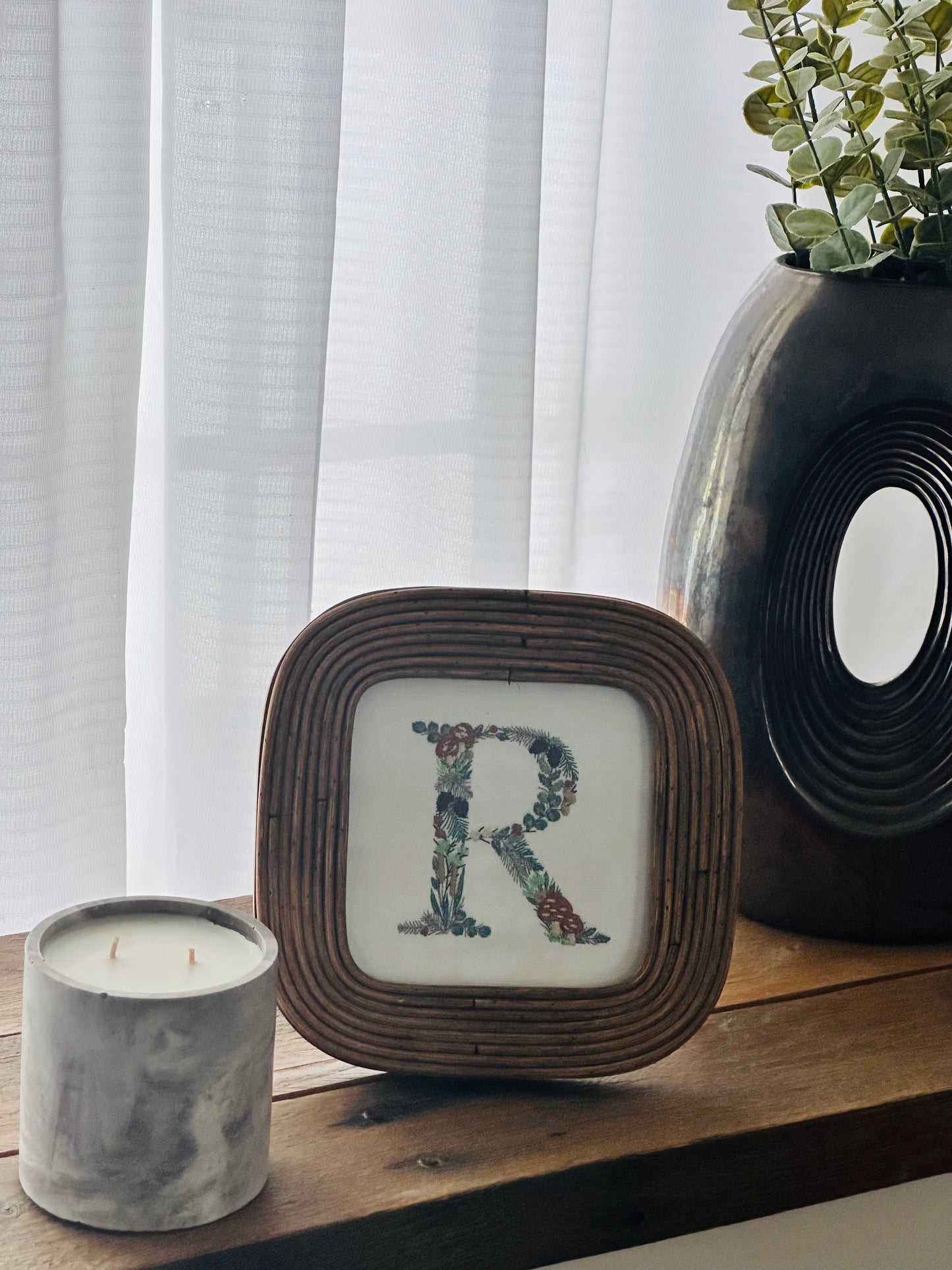 Forest Embroidered Initial