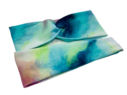 Watercolor Galaxy Headband-Twist or Sport |  Sweet Stitch Novelties
