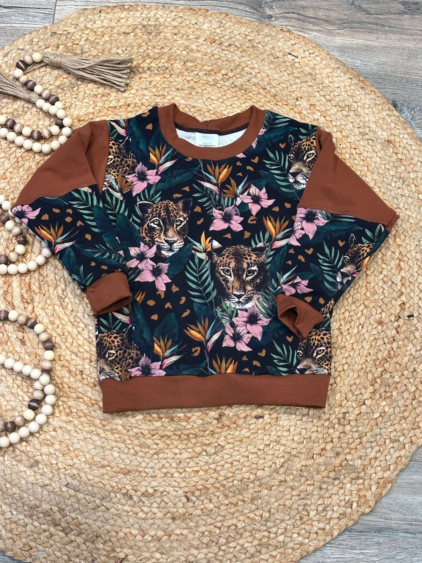 Jungle Floral and Hidden Jaguar Oversized Sweater and Joggers Sets | Size 3/4T, Size 5/6T