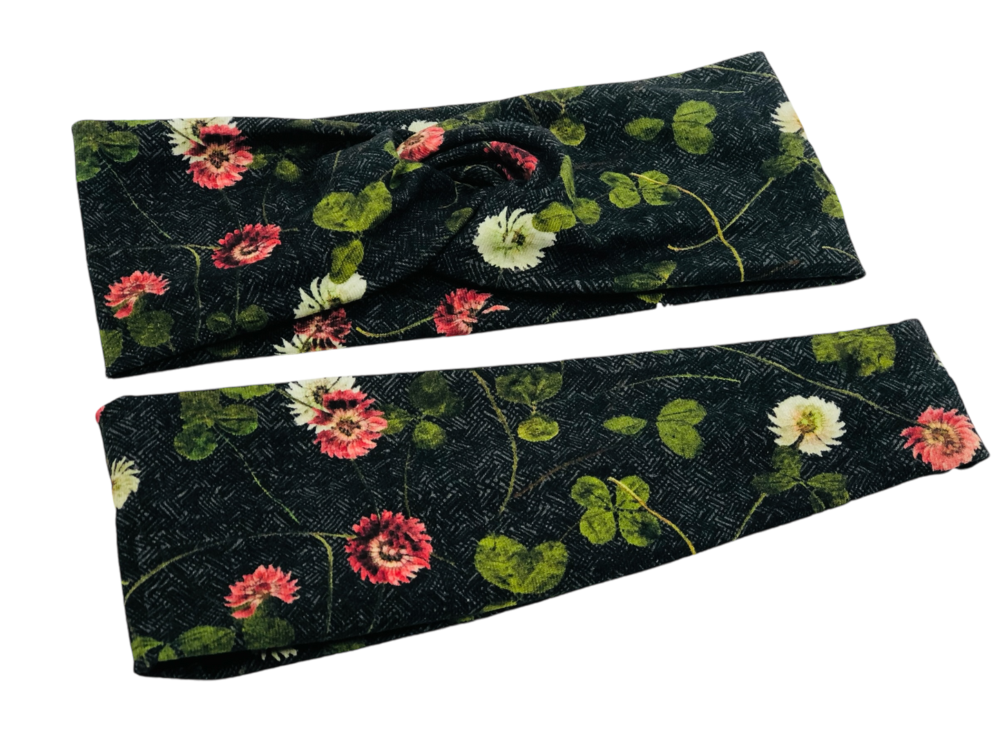 Clover on Black ORGANIC Headband-Twist or Sport | Sweet Stitch Novelties