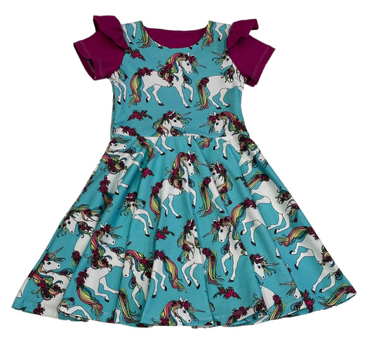 Unicorn Ruffle Twirl Dress | Size 6