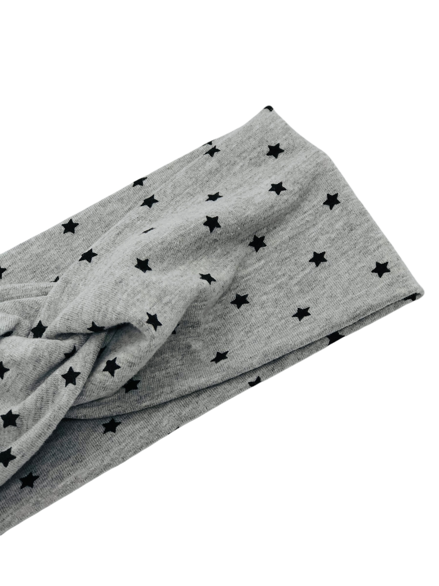 Stars on Gray Headband-Twist or Sport | Sweet Stitch Novelties