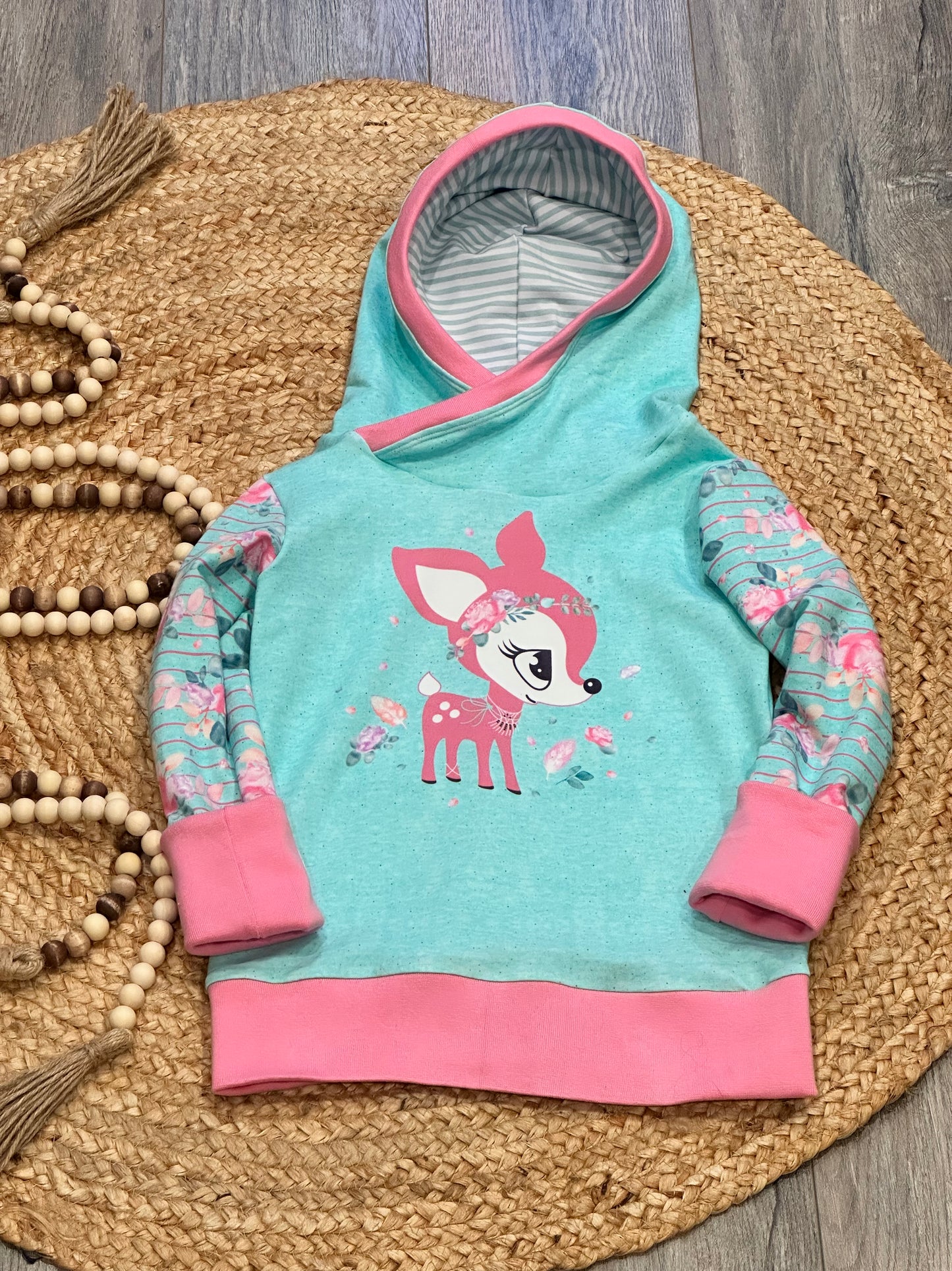Organic Fawn Grow With Me Hoodie | Size 4-7Y