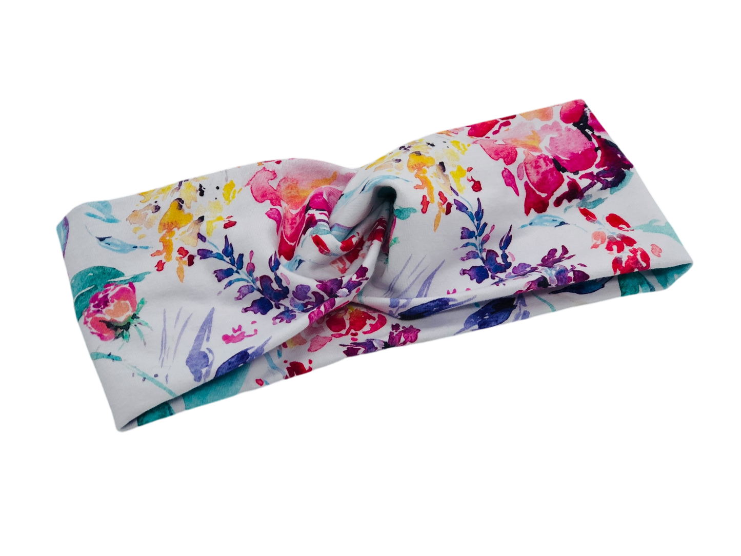 Watercolor Floral Headband-Turban Twist and Yoga Styles | Sweet Stitch Novelties