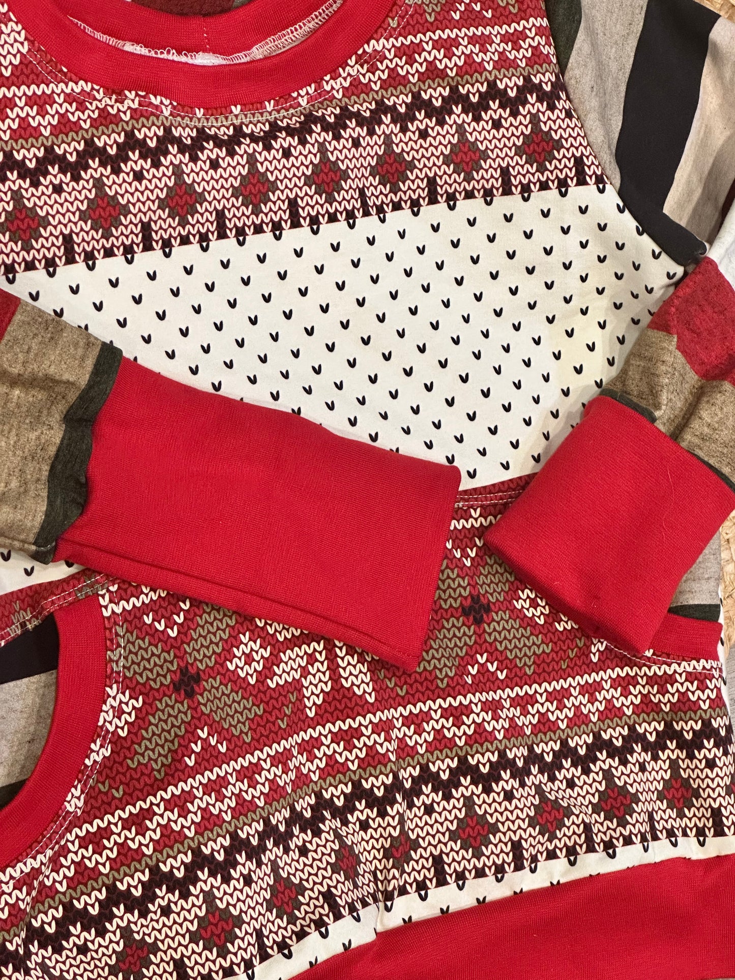 Christmas Sweater Grow With Me Hoodie and Pullover| Size 6-9Y, Size 7-10Y