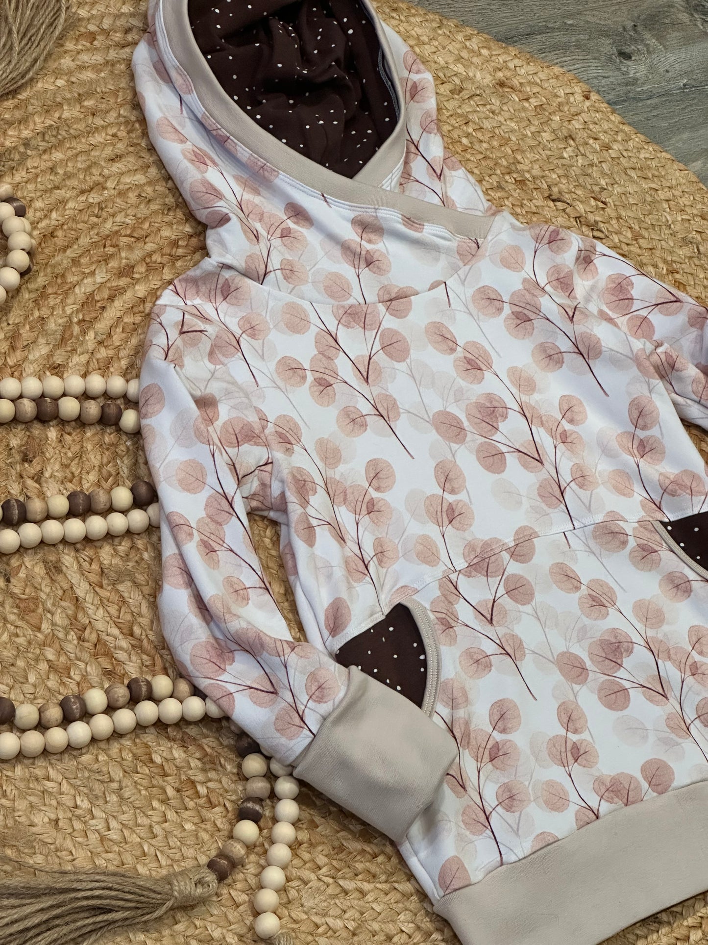 Branch and Polka Dot Grow With Me Hoodie | Size 7-10Y