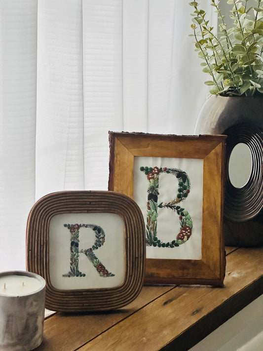 Forest Embroidered Initial