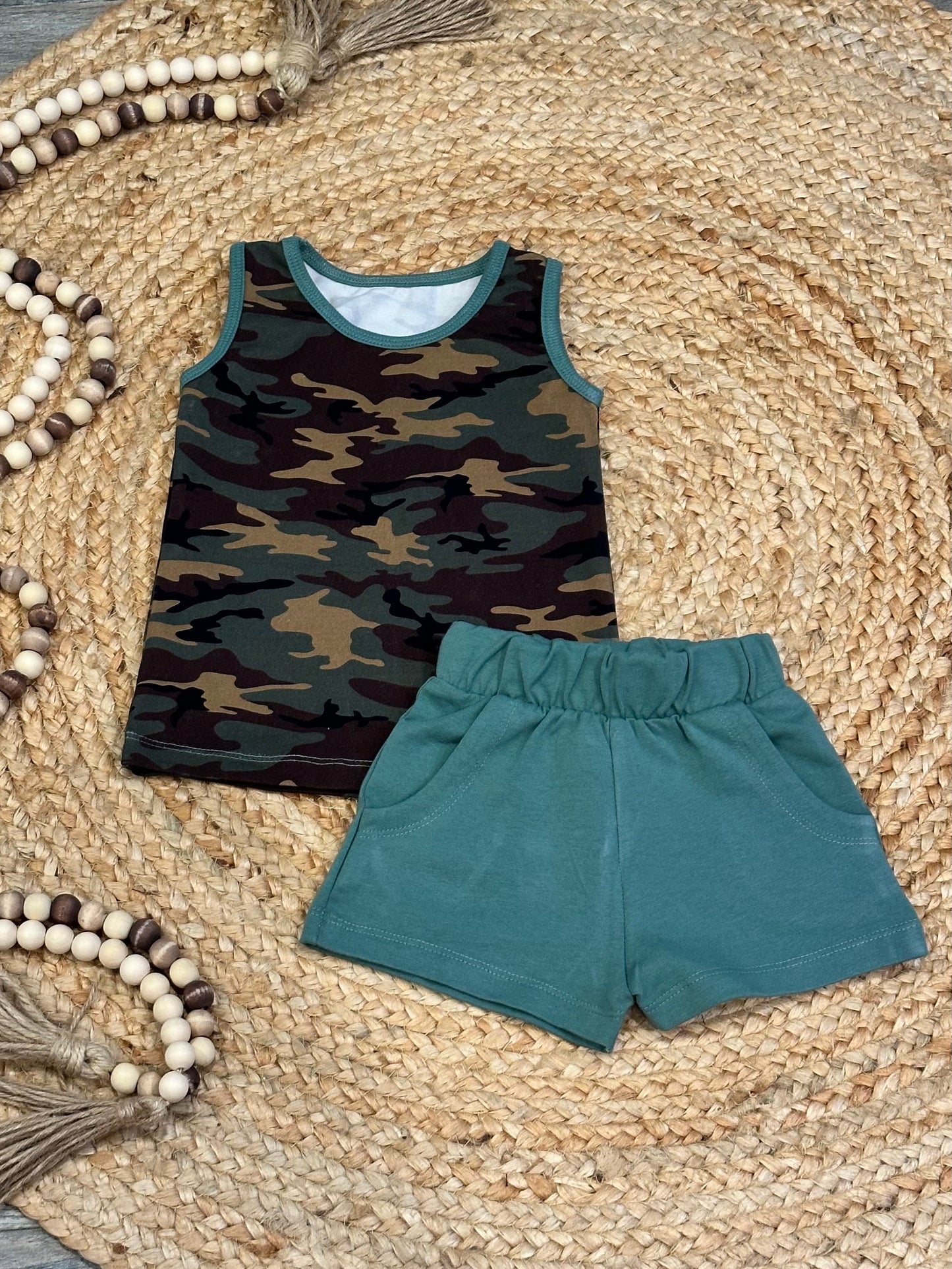 Camo Tank Top and Short Set | Size 18-24m