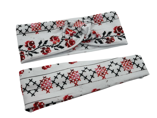 Pixelated Distressed Rose Headband-Twist or Sport | Sweet Stitch Novelties