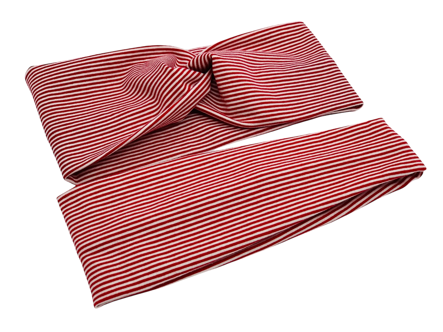 Red Mini-Stripe Headband-Twist or Sport | Sweet Stitch Novelties