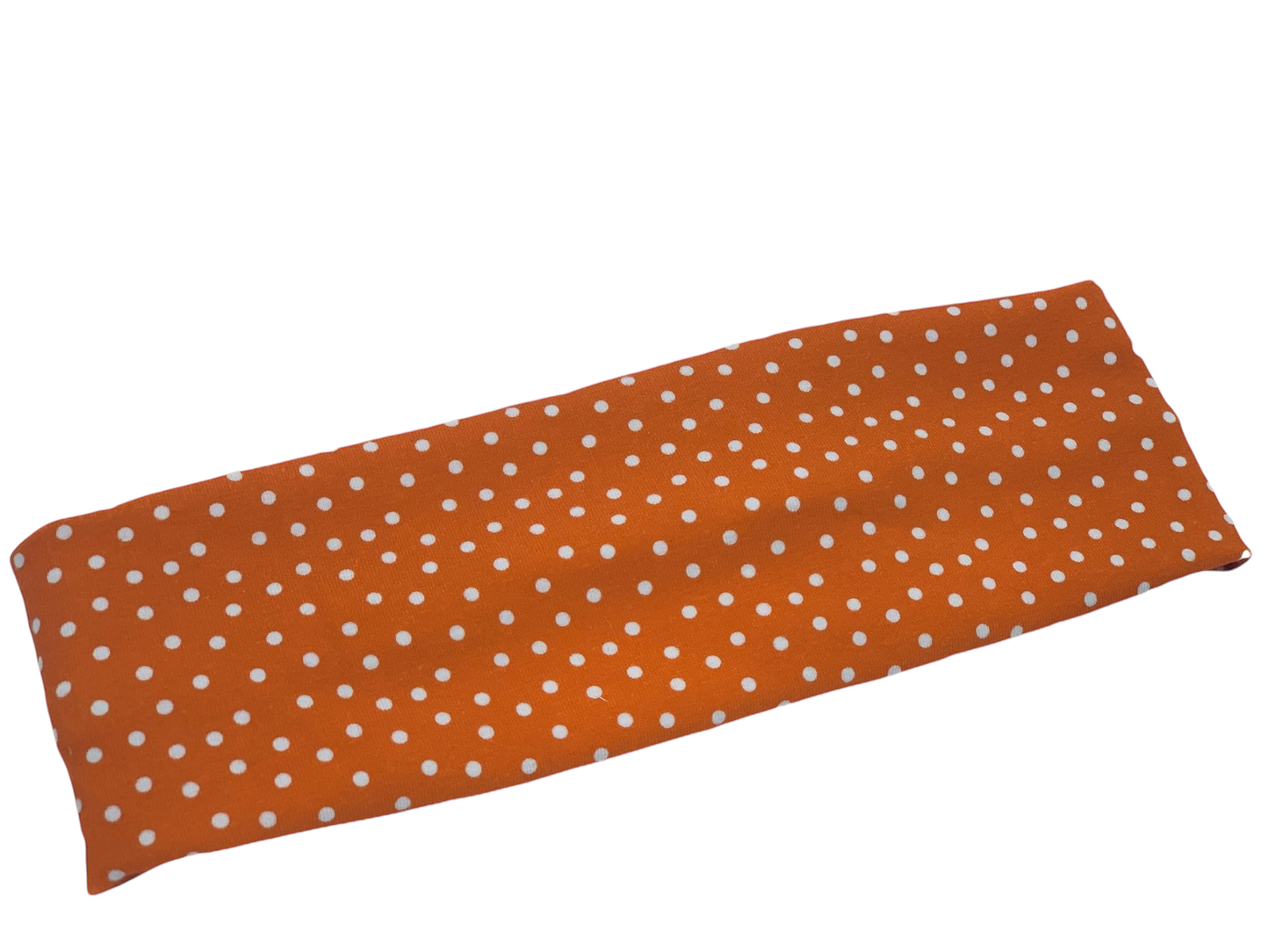 Dotties on Orange Headband-Twist or Yoga | Sweet Stitch Novelties