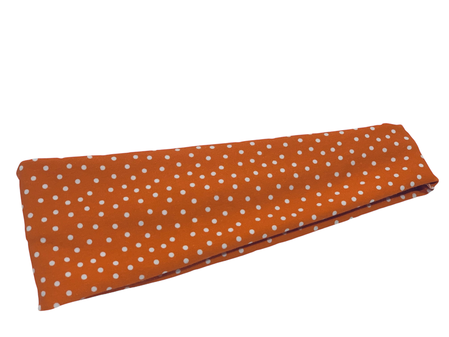 Dotties on Orange Headband-Twist or Yoga | Sweet Stitch Novelties