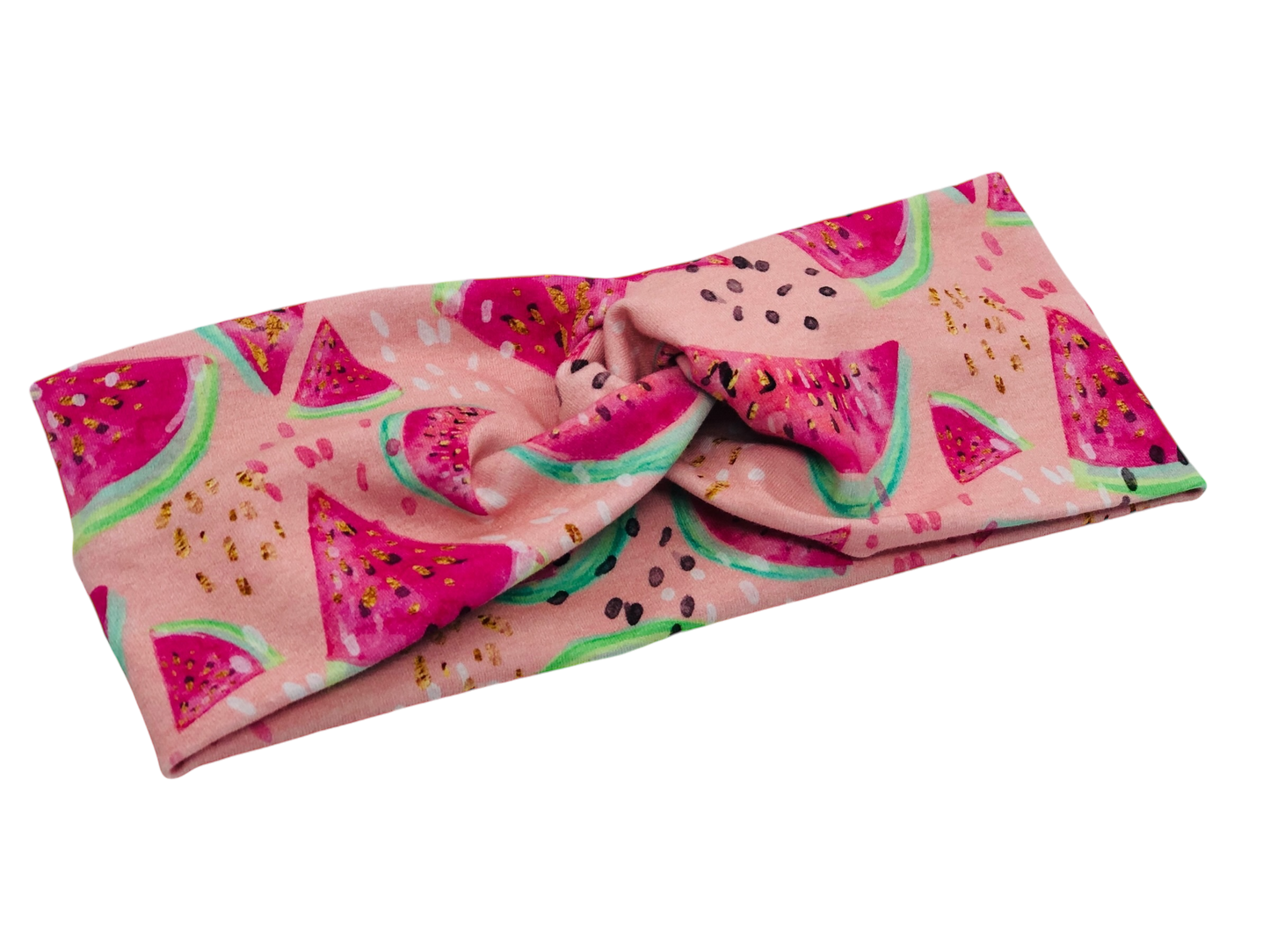 Watermelon on Pink Headband-Twist or Sport | Sweet Stitch Novelties