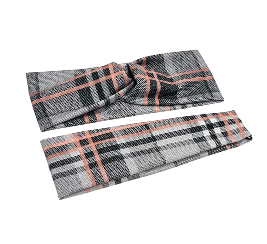 Rose Gold Plaid Headband-Twist or Sport |  Sweet Stitch Novelties
