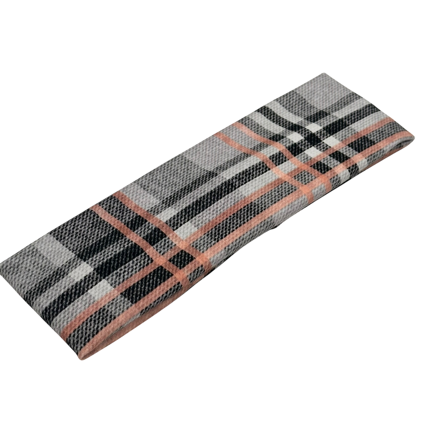 Rose Gold Plaid Headband-Twist or Sport |  Sweet Stitch Novelties