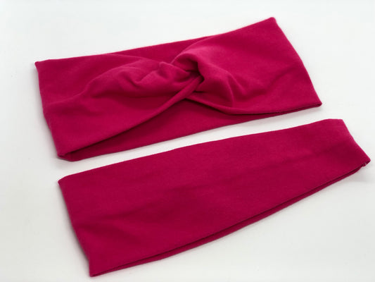 Hot Pink Headband-Turban Twist and Yoga Styles | Sweet Stitch Novelties - Sweet Stitch Novelties