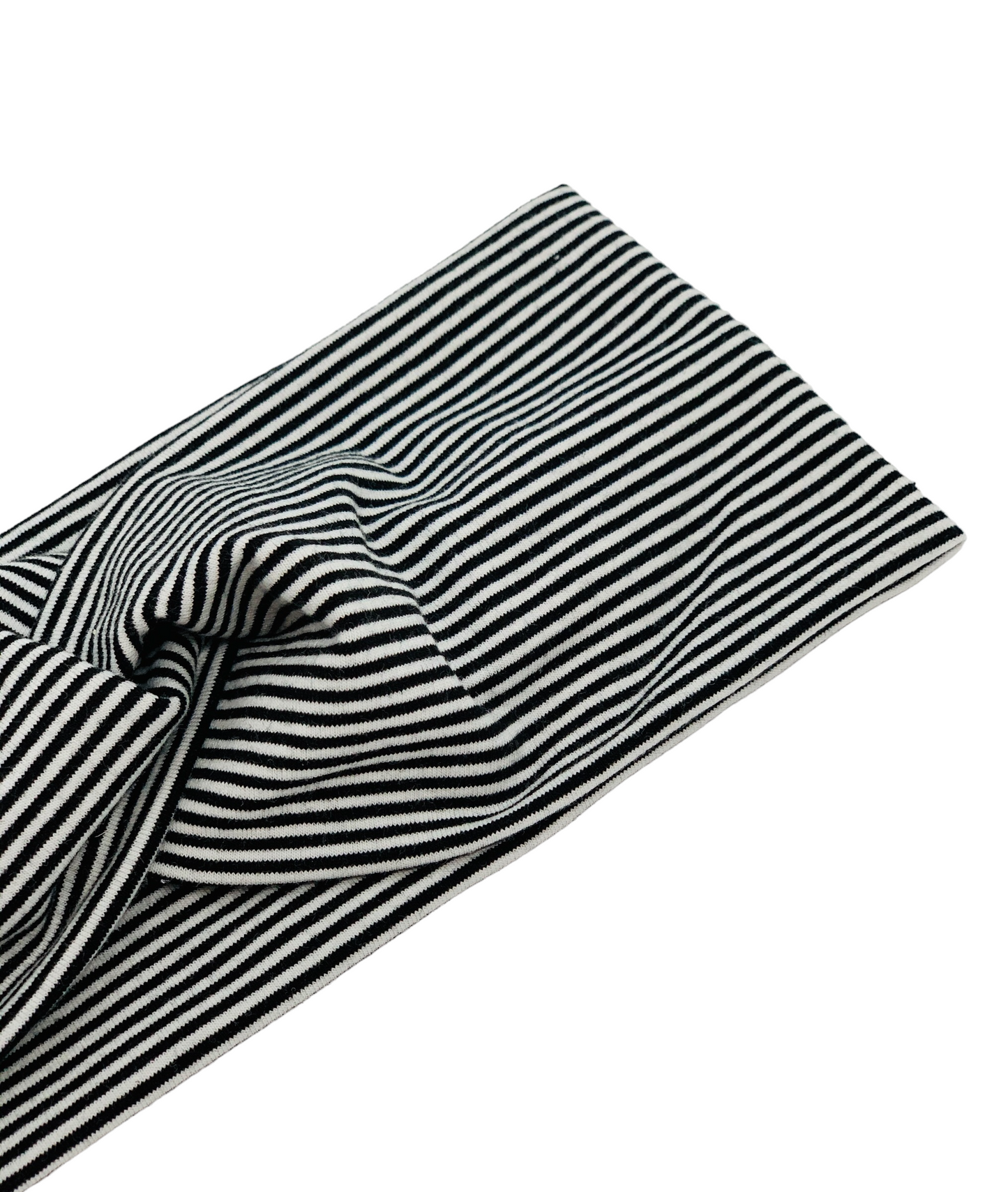 Black Mini Stripe Headband-Twist or Yoga | Sweet Stitch Novelties