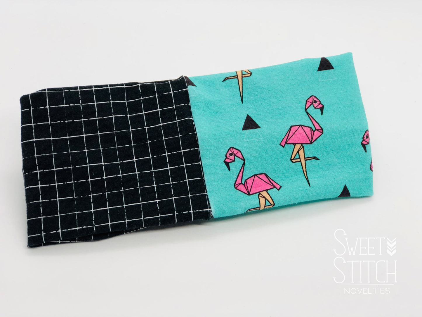 Stork and Grid Combo TURBAN TWIST Headbands - Sweet Stitch Novelties