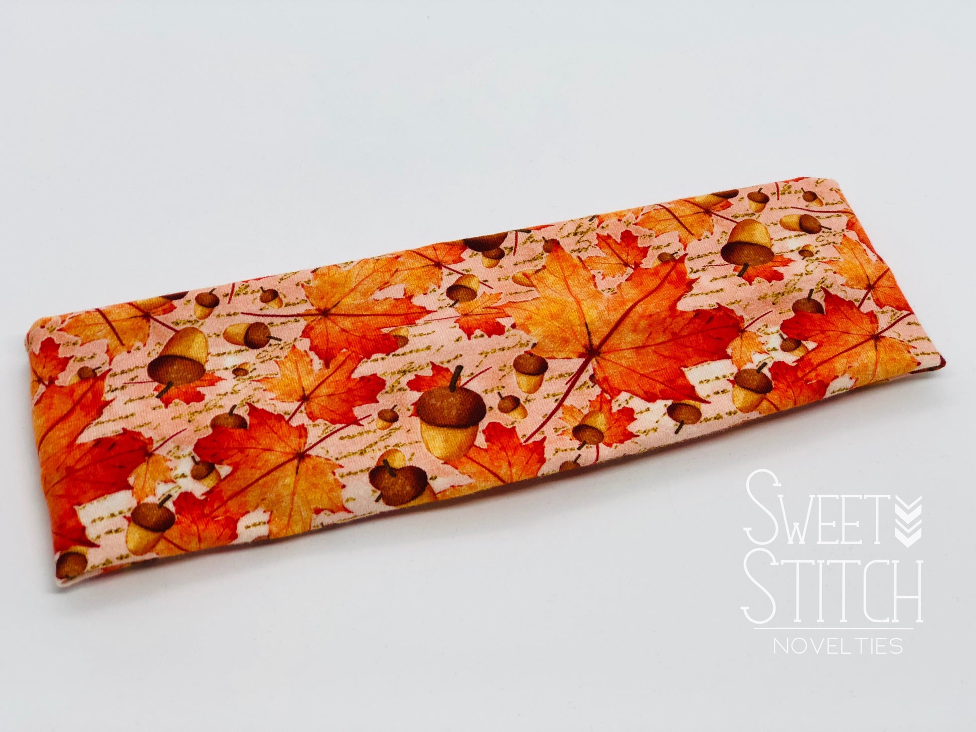 Maple Leaf and Acorn Headband-Turban Twist and Yoga Styles | Sweet Stitch Novelties - Sweet Stitch Novelties