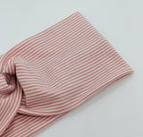 Rose Mini Stripe Headband-Turban Twist and Yoga Styles | Sweet Stitch Novelties
