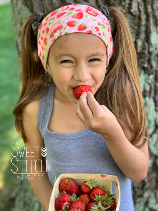 Strawberry Headband-Turban Twist and Yoga Styles | Sweet Stitch Novelties - Sweet Stitch Novelties