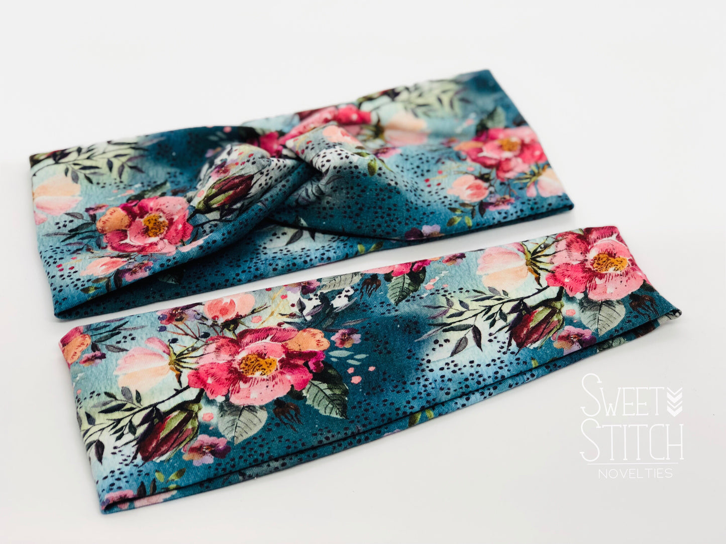 Rosehip Blooms Headband-Turban Twist and Yoga Styles | Sweet Stitch Novelties - Sweet Stitch Novelties